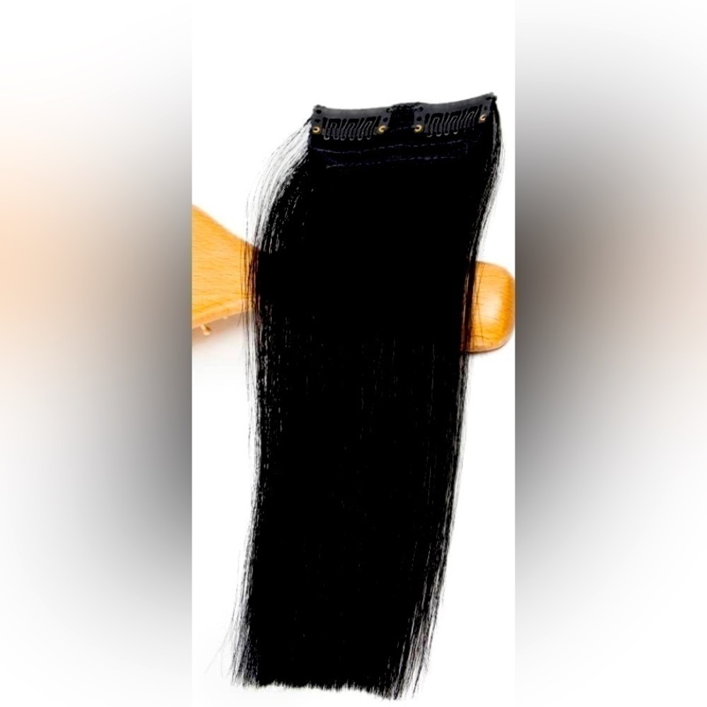 Human Hair Extension Short Clip In Silky Straight Double Weft Black 12 Inch NIP
